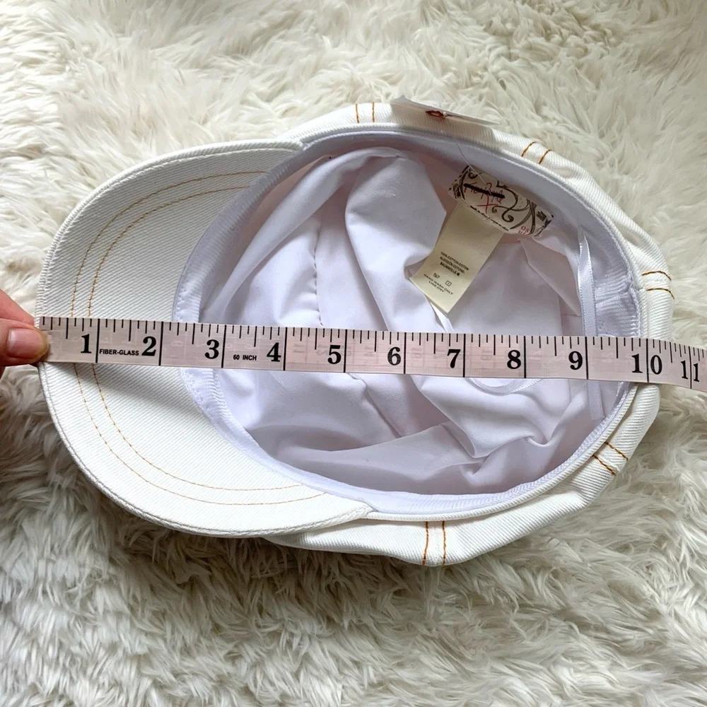 NWT Free People Blakey Bubble Cadet Hat in Ivory White - Picture 11 of 15